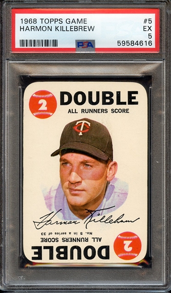 1968 TOPPS GAME 5 HARMON KILLEBREW PSA EX 5