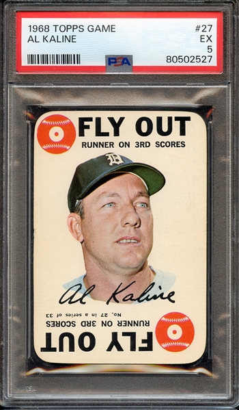 1968 TOPPS GAME 27 AL KALINE PSA EX 5