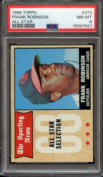 1968 TOPPS 373 FRANK ROBINSON ALL STAR PSA NM-MT 8