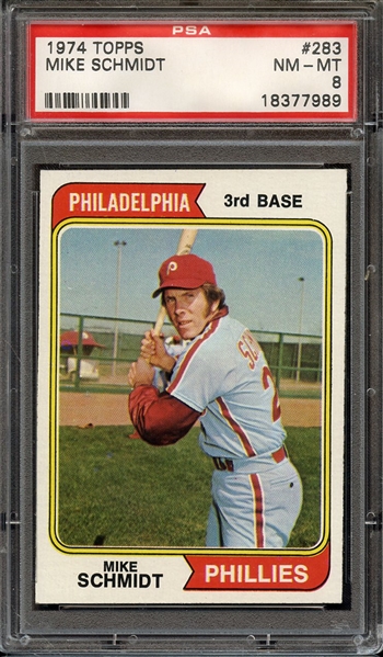 1974 TOPPS 283 MIKE SCHMIDT PSA NM-MT 8