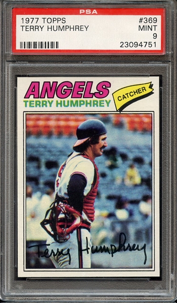 1977 TOPPS 369 TERRY HUMPHREY PSA MINT 9