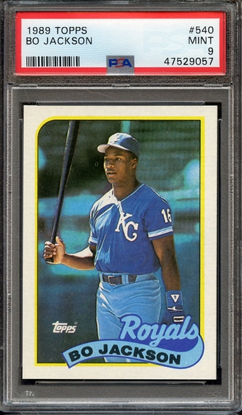 1989 TOPPS 540 BO JACKSON PSA MINT 9