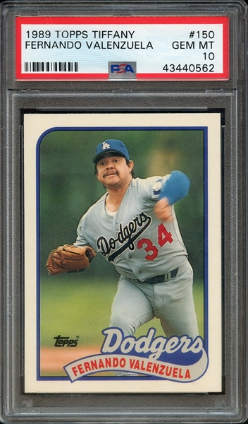 1989 TOPPS TIFFANY 150 FERNANDO VALENZUELA PSA GEM MT 10