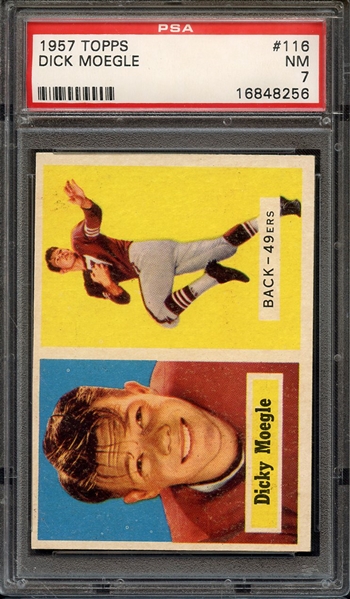 1957 TOPPS 116 DICK MOEGLE PSA NM 7