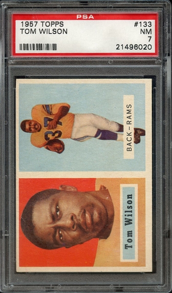 1957 TOPPS 133 TOM WILSON PSA NM 7