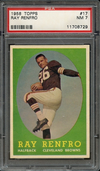 1958 TOPPS 17 RAY RENFRO PSA NM 7