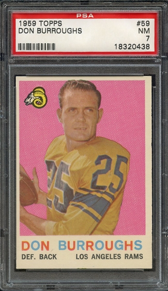 1959 TOPPS 59 DON BURROUGHS PSA NM 7