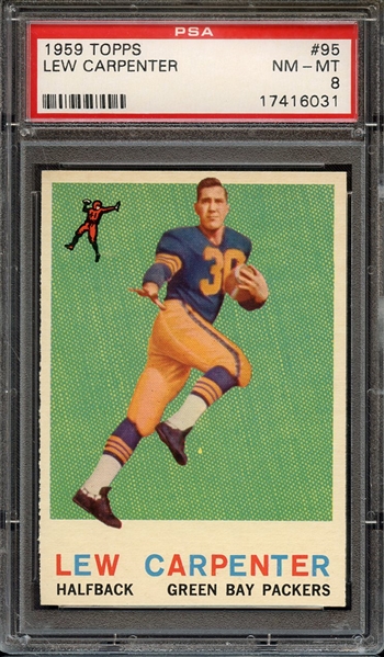 1959 TOPPS 95 LEW CARPENTER PSA NM-MT 8