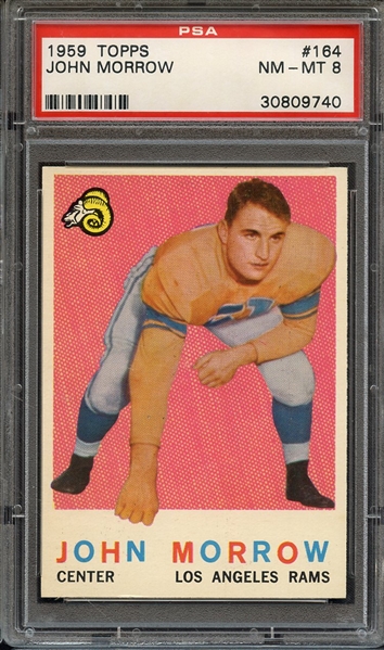 1959 TOPPS 164 JOHN MORROW PSA NM-MT 8