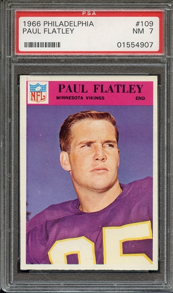 1966 PHILADELPHIA 109 PAUL FLATLEY PSA NM 7