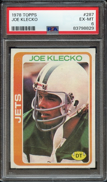 1978 TOPPS 287 JOE KLECKO PSA EX-MT 6