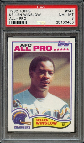 1982 TOPPS 241 KELLEN WINSLOW ALL-PRO PSA NM-MT 8