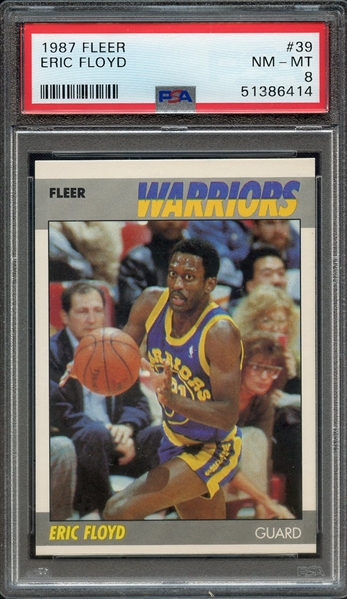 1987 FLEER 39 ERIC FLOYD PSA NM-MT 8