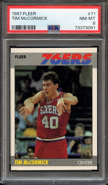 1987 FLEER 71 TIM McCORMICK PSA NM-MT 8