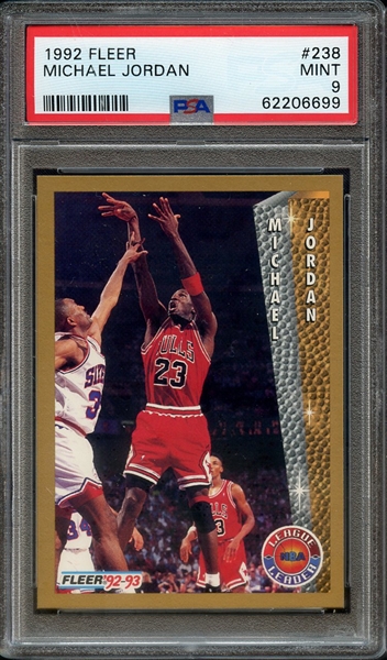 1992 FLEER 238 MICHAEL JORDAN PSA MINT 9