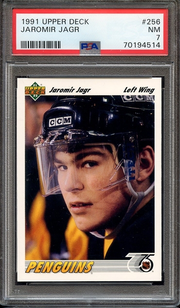 1991 UPPER DECK 256 JAROMIR JAGR PSA NM 7