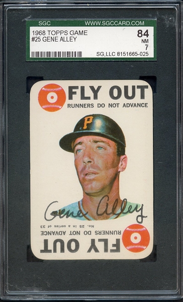 1968 TOPPS GAME 25 GENE ALLEY SGC NM 84 / 7