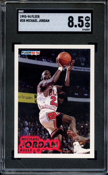 1993 FLEER 28 MICHAEL JORDAN SGC NM-MT+ 8.5