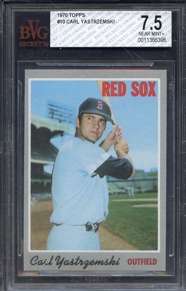 1970 TOPPS 10 CARL YASTRZEMSKI BVG NM+ 7.5