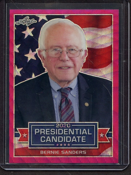 2019 LEAF 2020 PRESIDENTIAL CANDIDATE PINK PRISMATIC WAVE BERNIE SANDERS 7/10