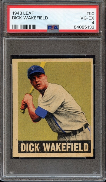 1948 LEAF 50 DICK WAKEFIELD PSA VG-EX 4