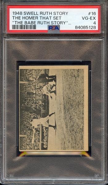 1948 SWELL RUTH STORY 16 THE HOMER THAT SET THE RECORD-#60 PSA VG-EX 4