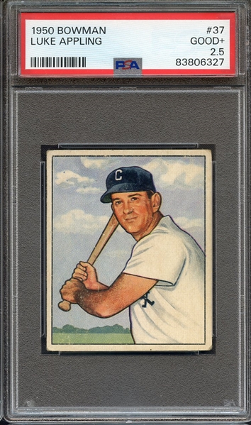 1950 BOWMAN 37 LUKE APPLING PSA GOOD+ 2.5