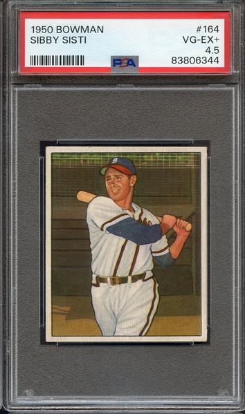 1950 BOWMAN 164 SIBBY SISTI PSA VG-EX+ 4.5