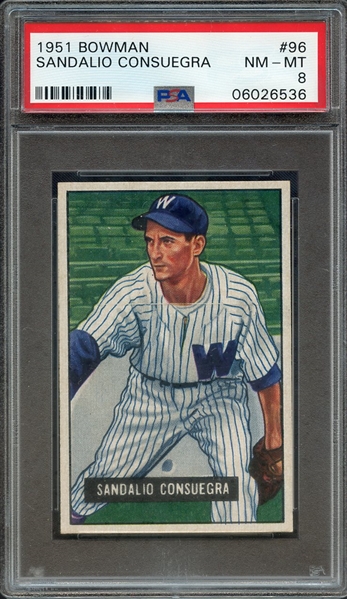 1951 BOWMAN 96 SANDALIO CONSUEGRA PSA NM-MT 8