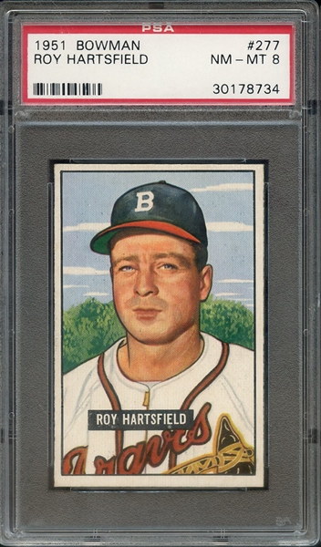 1951 BOWMAN 277 ROY HARTSFIELD PSA NM-MT 8
