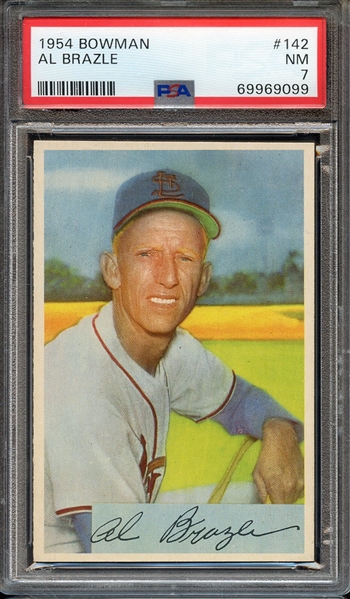 1954 BOWMAN 142 AL BRAZLE PSA NM 7
