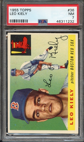 1955 TOPPS 36 LEO KIELY PSA NM 7