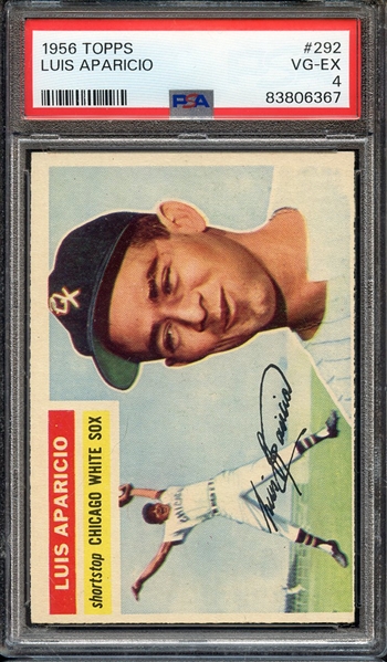 1956 TOPPS 292 LUIS APARICIO PSA VG-EX 4