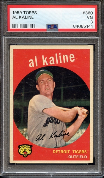 1959 TOPPS 360 AL KALINE PSA VG 3
