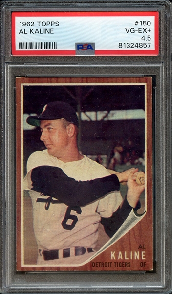1962 TOPPS 150 AL KALINE PSA VG-EX+ 4.5