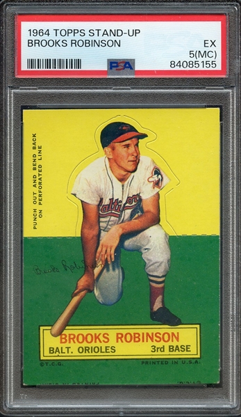 1964 TOPPS STAND-UP BROOKS ROBINSON PSA EX 5 (MC)