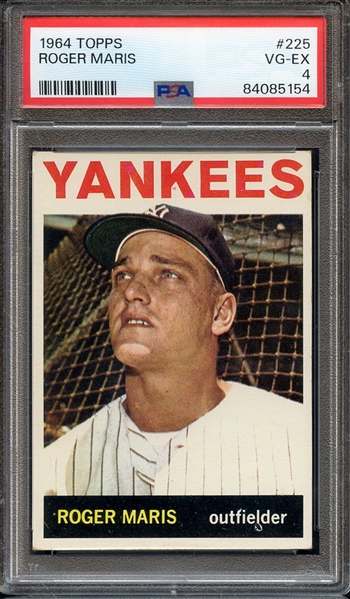 1964 TOPPS 225 ROGER MARIS PSA VG-EX 4