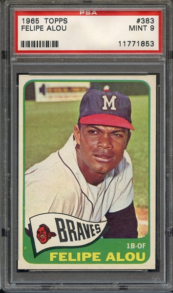 1965 TOPPS 383 FELIPE ALOU PSA MINT 9