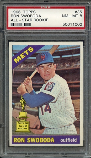 1966 TOPPS 35 RON SWOBODA PSA NM-MT 8