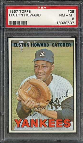 1967 TOPPS 25 ELSTON HOWARD PSA NM-MT 8