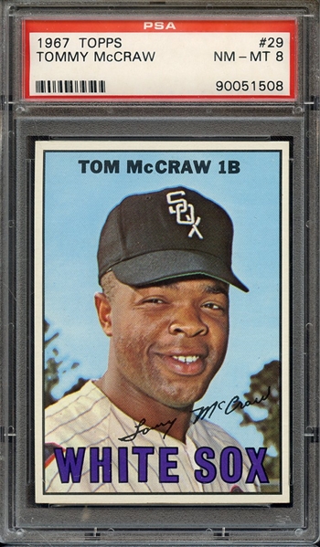 1967 TOPPS 29 TOMMY McCRAW PSA NM-MT 8