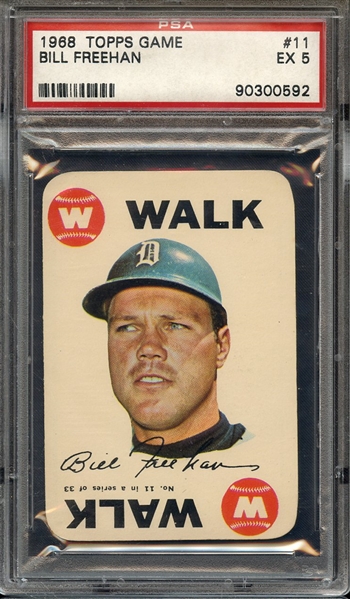 1968 TOPPS GAME 11 BILL FREEHAN PSA EX 5