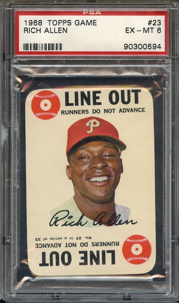 1968 TOPPS GAME 23 RICH ALLEN PSA EX-MT 6