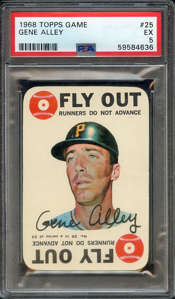 1968 TOPPS GAME 25 GENE ALLEY PSA EX 5
