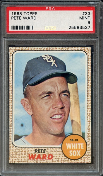 1968 TOPPS 33 PETE WARD PSA MINT 9