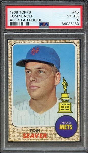 1968 TOPPS 45 TOM SEAVER ALL-STAR ROOKIE PSA VG-EX 4