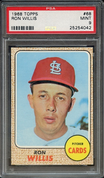 1968 TOPPS 68 RON WILLIS PSA MINT 9