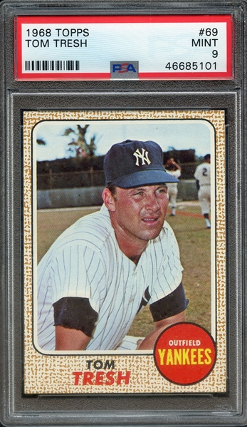 1968 TOPPS 69 TOM TRESH PSA MINT 9