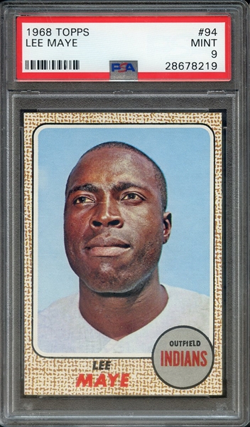 1968 TOPPS 94 LEE MAYE PSA MINT 9