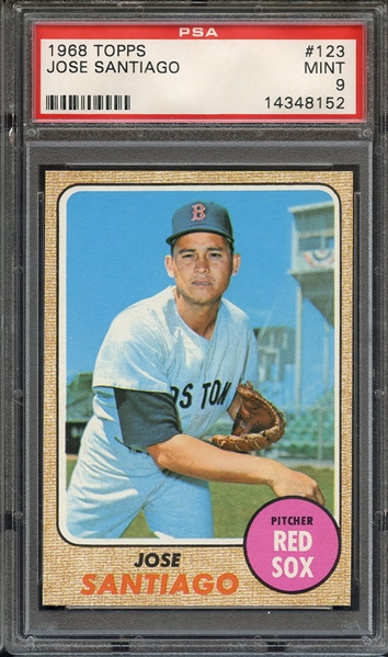 1968 TOPPS 123 JOSE SANTIAGO PSA MINT 9